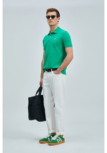 Lufian Erkek Polo Yaka T Shirt 111040206 Açık Yeşil Açik Yeşil