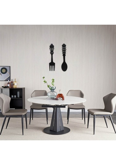 Hombey Kalıcı Siyah Demir Fork Ve Kaşık Seti, Rustik Ev Dekoru, Kolay Asma, Her Mekana Konfor Katıyor 2 Adet