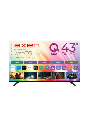 Axen AX43QFMLN-W02S 43" Full HD QLED TV