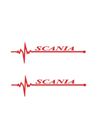 Nabız Ritm Oto Cam Sticker-miyrem Scania 30 X 8 Cm