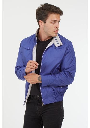 Sposo 1088 Su Itici Kumaş Regular Kalıp Indigo Erkek Yazlık Mont İndigo