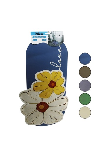 Çiçek Figürlü - Renkli 45x75cm Su Emici - Sihirli Banyo Pasp Çok Renkli