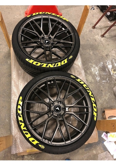 Lastik Yazısı 4Xüi Dunlop Sarı 1.Sınıf Kalite Solmaz Stıker
