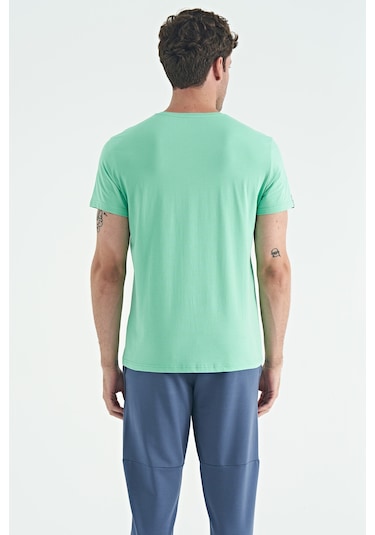 Air Jones Tommy Life Calvin Su Yeşili Basic Erkek T-shirt - 88245 SU YEŞİLİ
