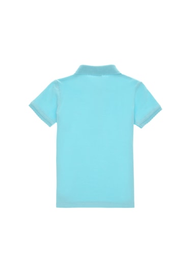 U.S. Polo Assn. Kız Çocuk Aqua Polo Yaka Basic Tişört 50306036-VR007