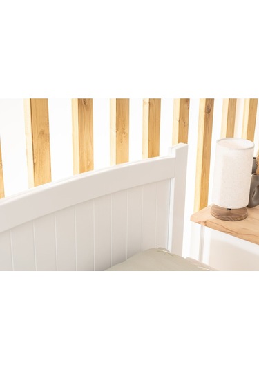 Rüzgar Modern İnci Beyaz Çift Kişilik Karyola