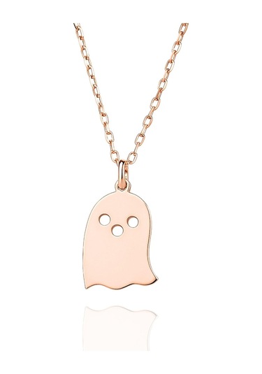 Yeni Yıl Halloween Hayalet 925 Ayar Gümüş Kolye Rose