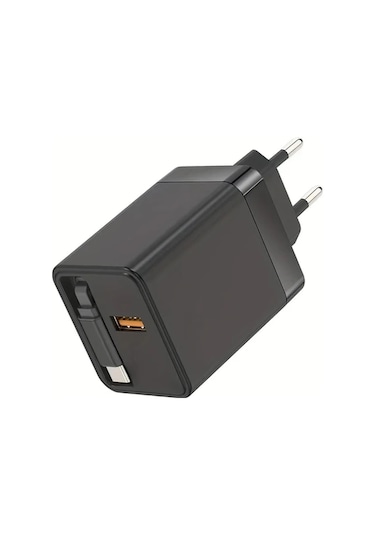 Motion003 35w Pd Pps Hızlı Duvar Şarj Cihazı 1 Adet Mavi Adaptör 70cm Entegre Kablo 2li 1 Arada Telefon Şarj Cihazı Usb Blok Avrupa Fişi