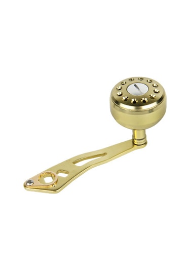 Jeehugo Metal Baitcasting Makineye Uyumlu 38mm Altın Metal Toplu Tek Kollü Manivela, 8 5mm Bağlantı, Dayanıklı Konstruksiyon