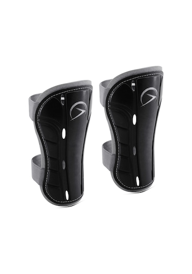 Futbol Tekmelik 2 Adet Kaval Koruyucu Spor Futbol Tekmeliği Çift Cırtlı S Siyah