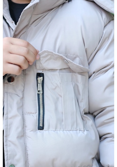 Erkek Çocuk Şişme Mont Km.0041 Bej