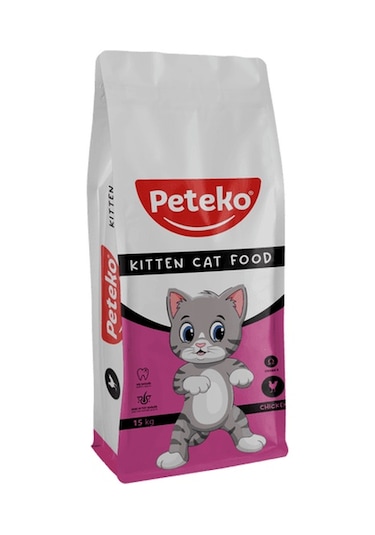Peteko Tavuklu Yavru Kedi Kuru Maması 15 KG