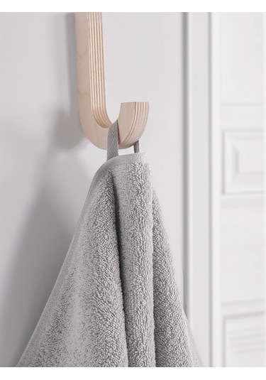 %100 Cotton Saç Havlusu Maura 50x90 Cm Açık Gri