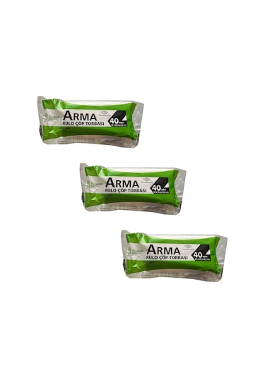 Arma Kimpack Beyaz Mini Boy 40 x 50 CM 20 L Çöp Torbası Poşeti 3 x 40'lı