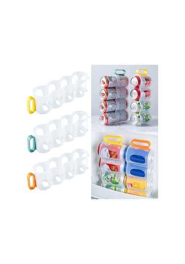 Yer Tasarruflu İçecek Kutusu Bira Şişesi İçecek Tutucu Buzdolabı Saklama Düzenleyici Kutu Saklama Rafı Turuncu