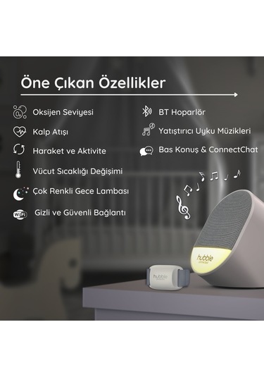 Hubble Guardian+ Giyilebilir Uyku Kalitesi Takip Sistemi