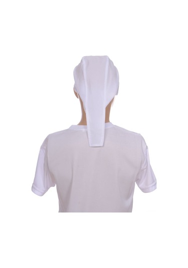 Formteks Aşçı Arka Kısım Bağlamalı Bandana Beyaz