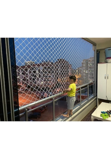 Balkon Güvenlik Ağları 6 MM İp Kalınlığı 10 CM x 10 CM Göz Aralığı