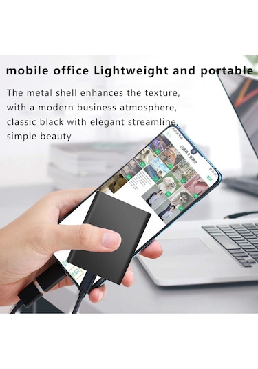 Monyee Yüksek Hızlı 2tb Harici Ssd Taşınabilir Sabit Disk, Usb 3.0, Dayanıklı Ve Kompakt Tasarım