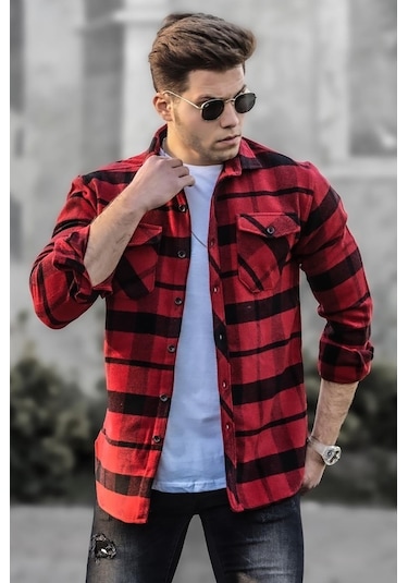 Madmext Madmext Kırmızı Oduncu Gömlek 4950