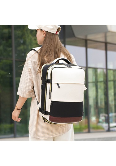 Erkekler İçin Seyahat Sırt Çantası, Usb Şarj Bağlantı Noktası Ve Ayakkabı Kesesi İle Sırt Çantası Üzerinde Taşıma, Tsa 15,6 İnç Dizüstü Bilgisayar Sırt Çantası Uçuş Onaylandı, Hafta Sonu İş Yürüyüşü Bej