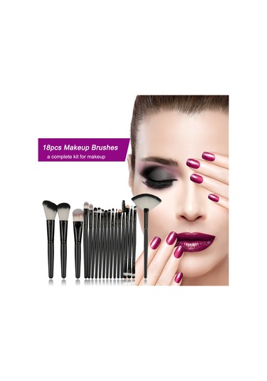 Vkemall 18 Parça Profesyonel Makyaj Fırçası Seti - Yumuşak Sentetik Tüyle, Seyahat Ve Gündelik Kullanıma Uygun, Farklı Modeller 1 -7 1.4 M