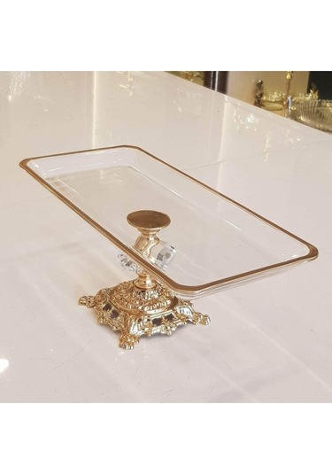 Atabey Home Döküm Ayaklı Yaldız Detaylı Servis Tabağı