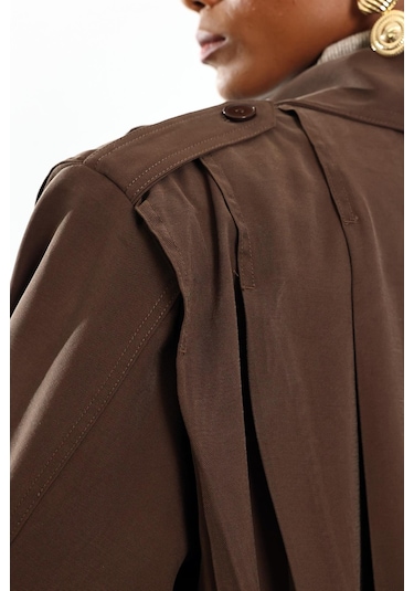 Kahverengi Piliseli Bomber Ceket Kahverengi