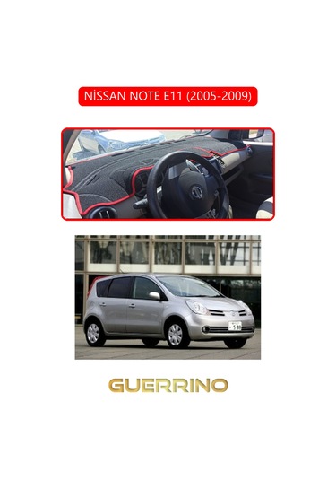 Nissan Note E11 2005-2009torpido Koruma Halısı Kırmızı Kenar Uyumlu