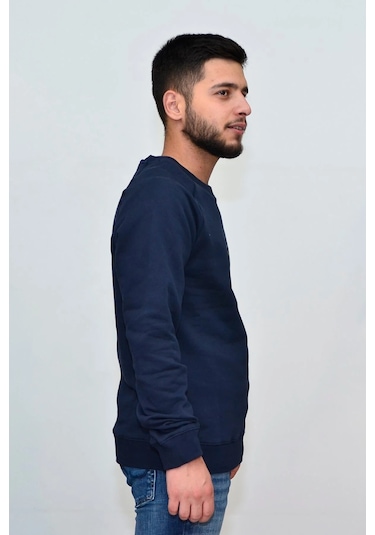 Superfly 20217 Sıfır Yaka Erkek Sweat Lacivert 2021705 Siyah