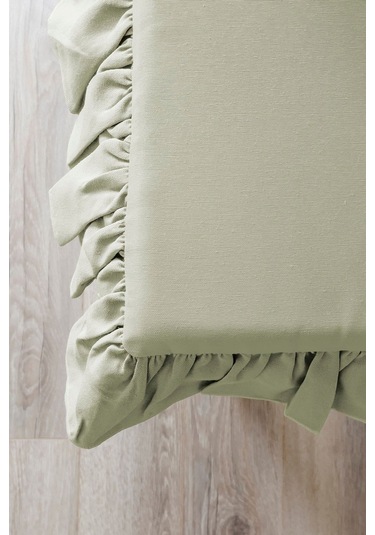 Fırfırlı Sıvı & Leke Itici Iskandinav Sandalye Minderi Su Yeşili Diğer