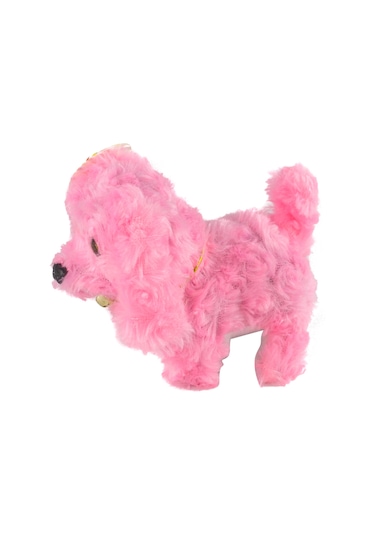 Oyuncak Pelüş Köpek Sevimli Köpek Sesli Hareketli Pembe