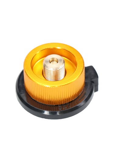 Mufunye Kamp Ve Yürüyüşlerde Kullanım İçin Hafif Alüminyum Lpg Gaz Çemberi Adaptörü 7/16"-28ns Standart Bağlantı Altın