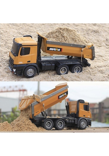HUINA 1/14 Yüksek Kalite RC Model Damperli Kamyon