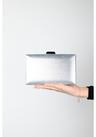 Luvishoes Toronto Gümüş Sıvama Kadın Abiye Çanta Gümüş