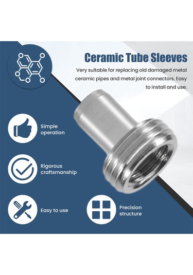 10 Adet Seramik Tüp Kovanları Ve 10 Adet Metal Başlıklı Konnektör Adaptörleri