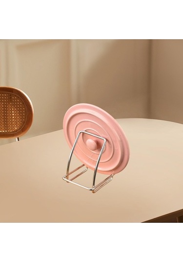 Pazly Suntek Pot Kapağı Tutucu - Kapak Organizatörü, Dolap Ve Kiler Düzenleyici Gümüş Gümüş