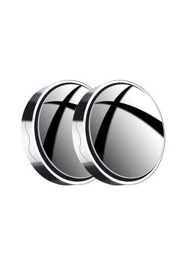 Wezone Araç Görünmez Alana Bakma Aynası - 360 Derece Ayarlanabilir Geniş Açıli, Süper Tutuculu Cam, Gümüş Renk 2 Adet