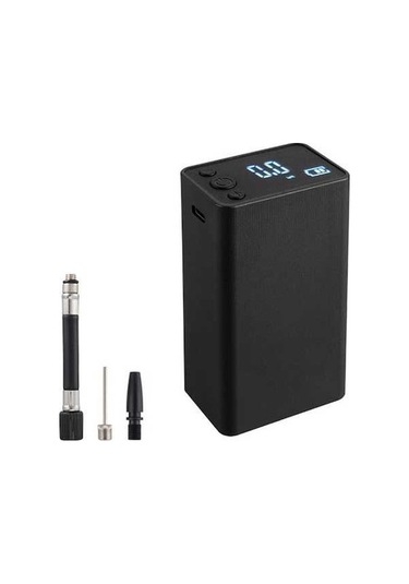 Artfulabode Topları Taşınabilir Spor Şişirme Pompası Ölçer İçin Hava Geeroyoo Ekranlı Dijital Çok Amaçlı - Qg