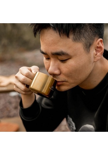 Fortunelane Kampçılar İçin Paslanmaz Çelik Kahve Bardağı - Altın Renk, Altın Altın