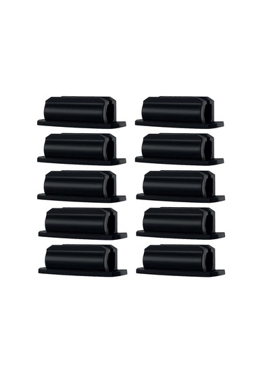 Ganzhoushop 10 Adet Yapışkan Silikon Kalem Tutucu Masa Klipsi Kalem Boya Fırçası Çıkarılabilir Kalem Klipsi Pano Ofis Bülten Panosu Carblack