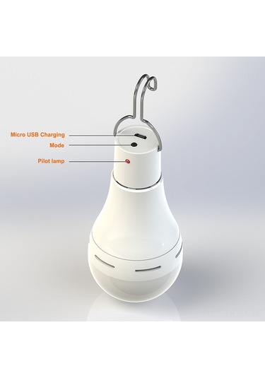 Qingmipy "20 Led Güneş Enerjili Taşınabilir Lamba - 3 Parlaklık Modu, 1500mah Pil, Ip65 Su Geçirmez, Kamp & Acil Durum Aydınlatması" Diğer