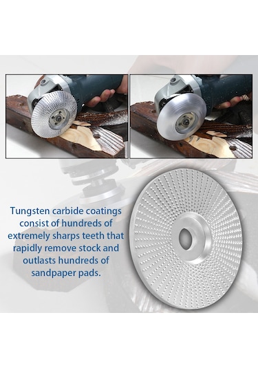 Springsun Açılı Taşlama Ahşap Diski - Tungsten Karbür Zımpara/oyma/delik Disk 5/8" İç Çap