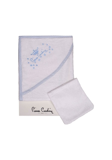Pierre Cardin Kundak Banyo Havlusu 85X75 Cm - Mavi Yıldızlı