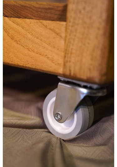 Ahşap Tekerlekli Banyo Organizer 90cmx40cmx116cm