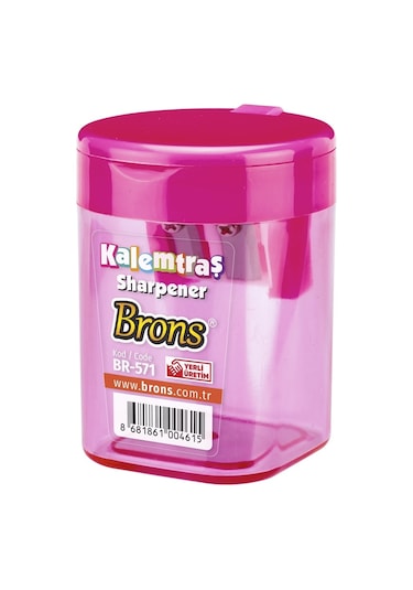 Brons Plastik Kutulu Çiftli Kalemtraş Br-571