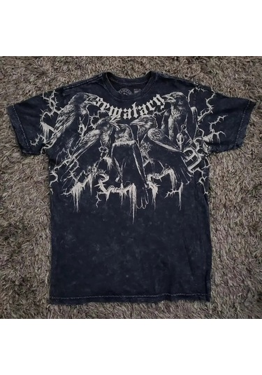 Snapbuy Büyük Grunge Kanatlı Erkek Kısa Kollu Pamuk T Gömlekgökyüzü Mavi Gökyüzü Mavi