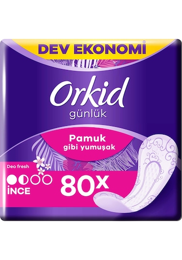 Orkid Pamuksu Deo Fresh Günlük Ped 80'li