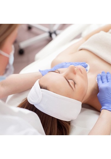 Kadınlar İçin 4 Adet Spa Yüz Bandı, Yüz Yıkama Bandı, Ayarlanabilir Makyaj Bandı, Yüz Yıkama, Duş, Yoga Sporları İçin Sarma Başlığı Mavi, Siyah, Pembe, Gri