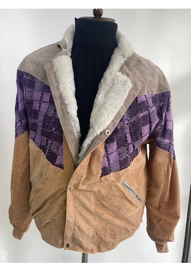 Kadın Aztek Unisex Retro Bomber Oversize Desenli Vintage Ceket Tk Çok Renkli